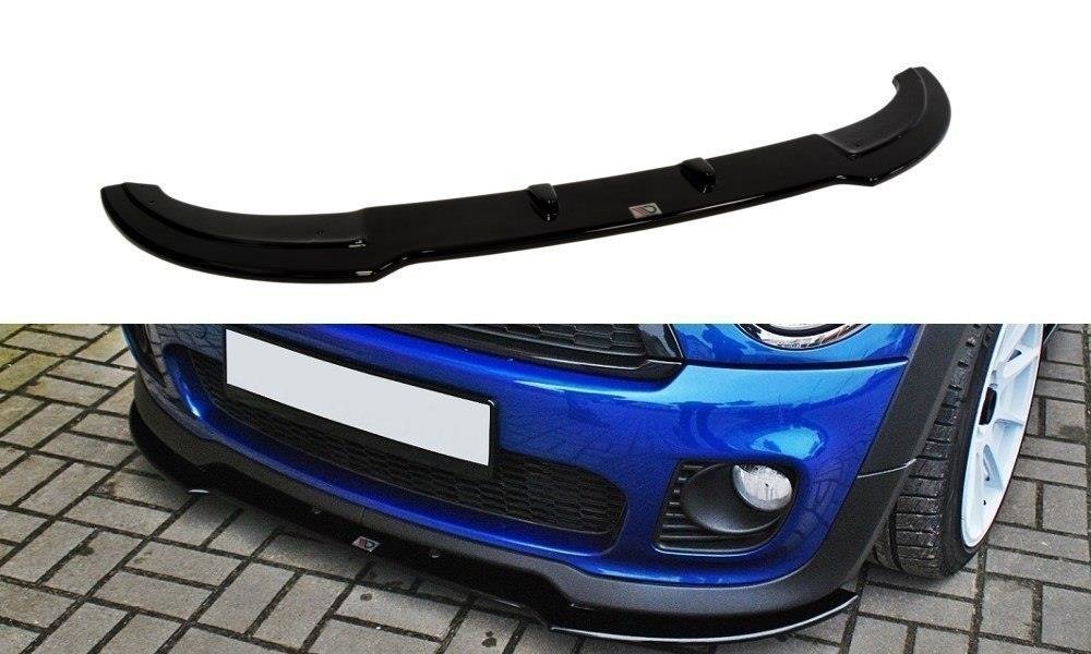 Street+ Spoilerlippe Front Ansatz V.1 passend für MINI COOPER R56 JCW schwarz Hochglanz – Ansicht 2