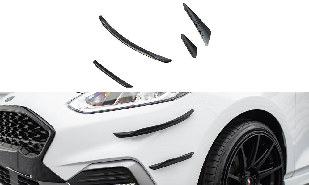 Stoßstangen Flaps Wings vorne Canards passend für V.3 Ford Fiesta Mk8 ST / ST-Line – Ansicht 2
