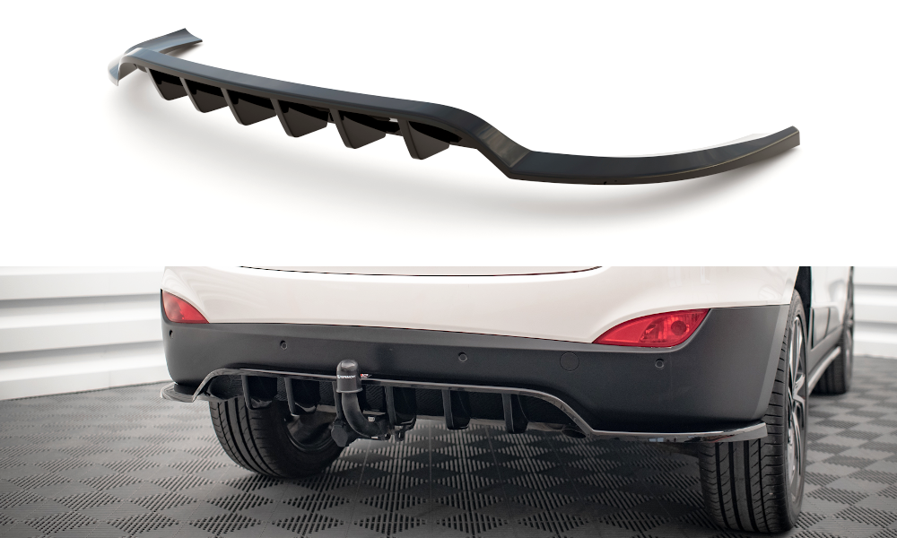 Street+ Mittlerer Diffusor RACE passend für Hyundai ix35 Mk1 schwarz Hochglanz – Ansicht 3