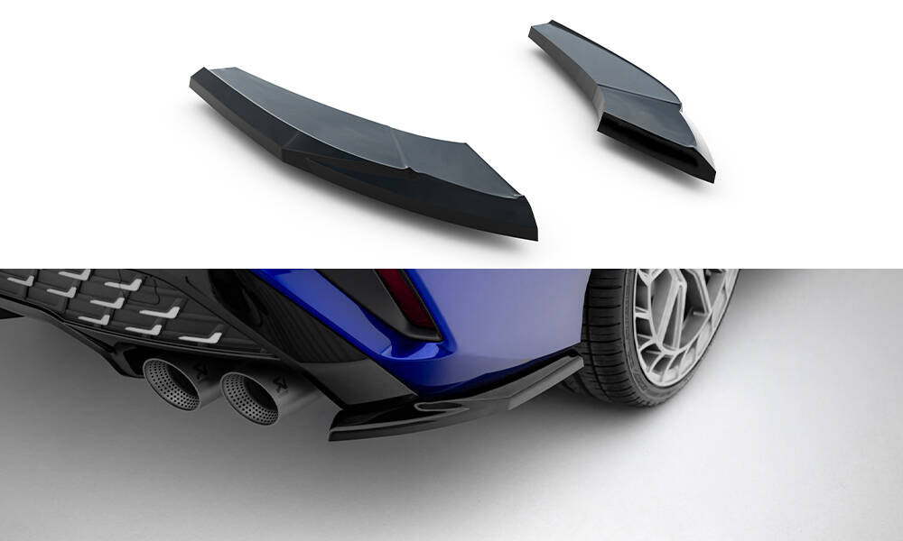 Heck Ansatz Flaps Diffusor V.1 passend für Audi S3 Limousine 8Y Facelift schwarz Hochglanz – Ansicht 2
