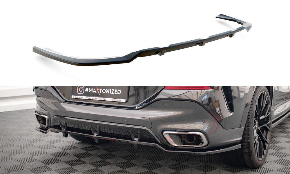 Street+ Mittlerer Diffusor RACE V.2 passend für BMW X6 M-Paket G06 schwarz Hochglanz – Ansicht 2