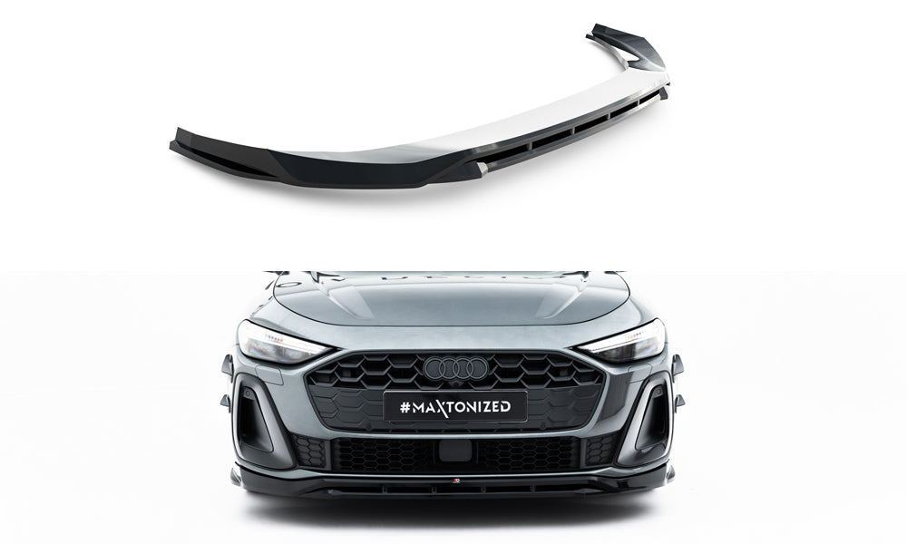 Street+ Spoilerlippe Front Ansatz V.1 passend für Audi A5 S-Line / S5 Limousine / Avant B10 schwarz Hochglanz – Ansicht 2