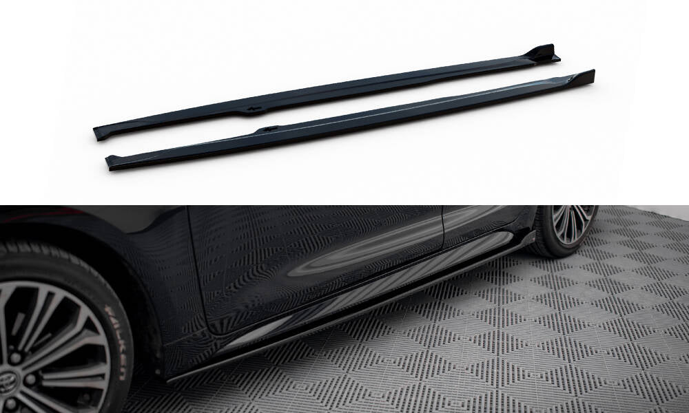 Street+ Seitenschweller Leisten passend für Toyota Corolla XII Hatchback schwarz Hochglanz – Ansicht 2