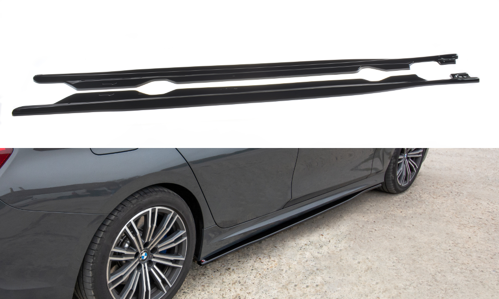 Street+ Seitenschweller Leisten passend für BMW 3er M-Paket G20  schwarz Hochglanz – Ansicht 2