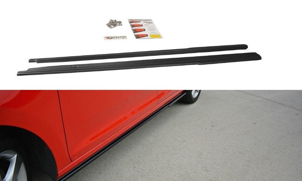 Street+ Seitenschweller Leisten passend für Skoda Rapid  schwarz Hochglanz – Ansicht 2