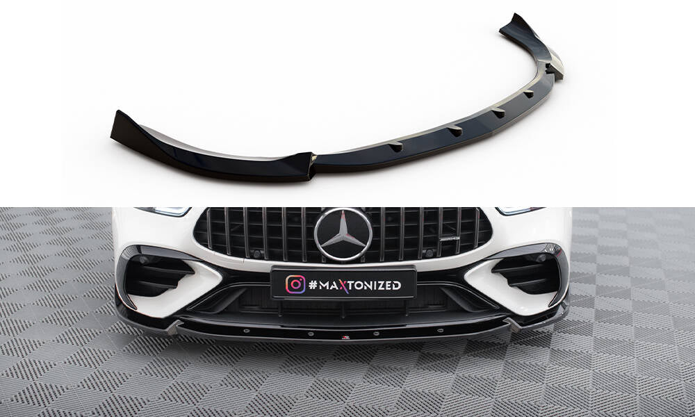Street+ Spoilerlippe Front Ansatz V.2 passend für Mercedes-AMG GT 43 4 Door Coupe V8 Styling Package X290 schwarz Hochglanz – Ansicht 2