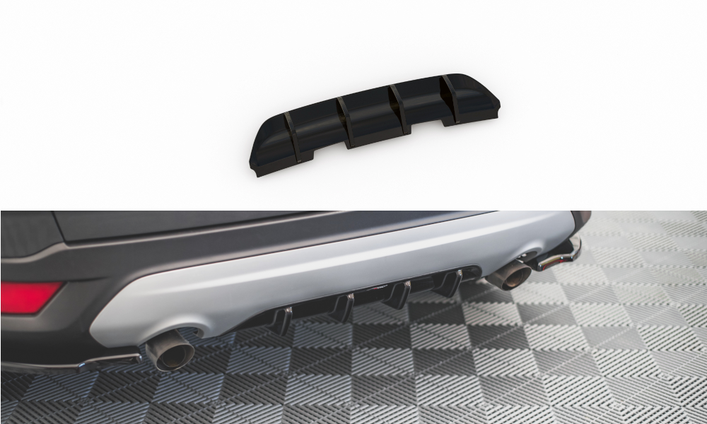 Diffusor Heck Ansatz passend für Ford Escape Mk3 schwarz Hochglanz – Ansicht 2