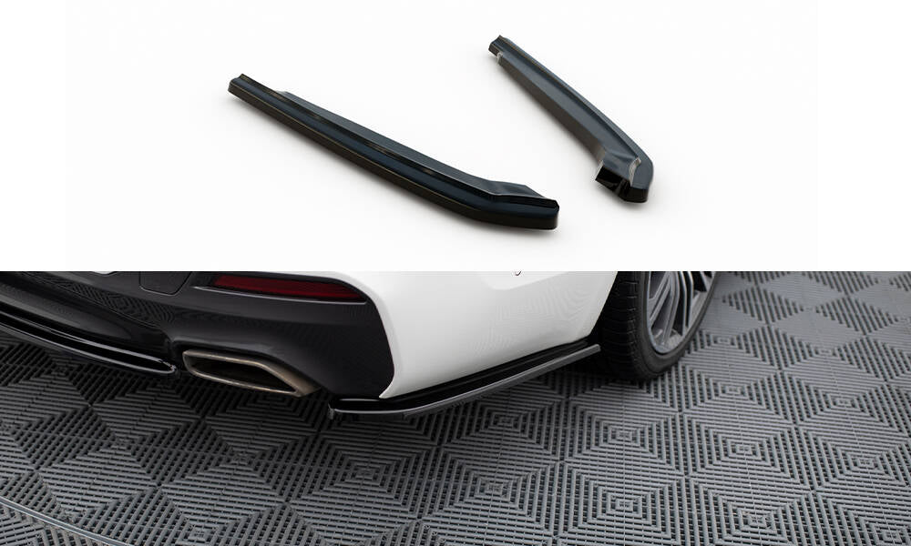 Heck Ansatz Flaps Diffusor passend für BMW 5er G30/ G31 M-Paket schwarz Hochglanz – Ansicht 2