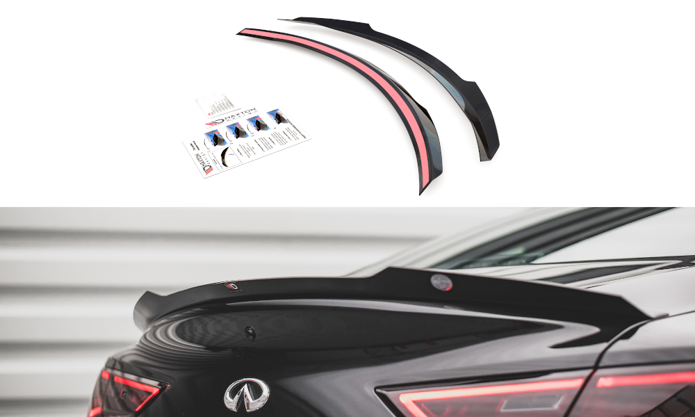 Heckspoiler Lippe Infiniti Q60 S Mk2 schwarz Hochglanz – Ansicht 2