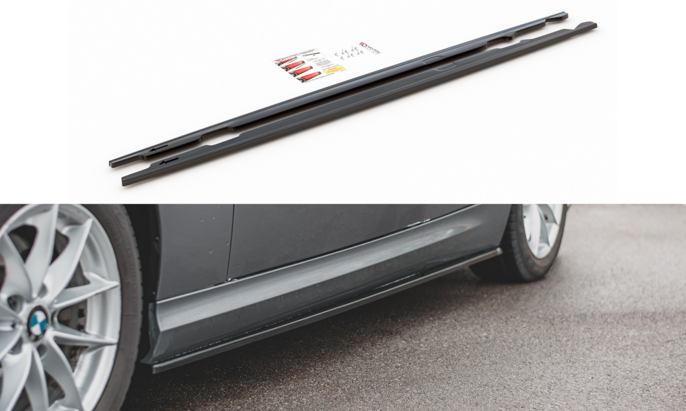 Street+ Seitenschweller Leisten passend für BMW 3er E90/E91 Facelift schwarz Hochglanz – Ansicht 2