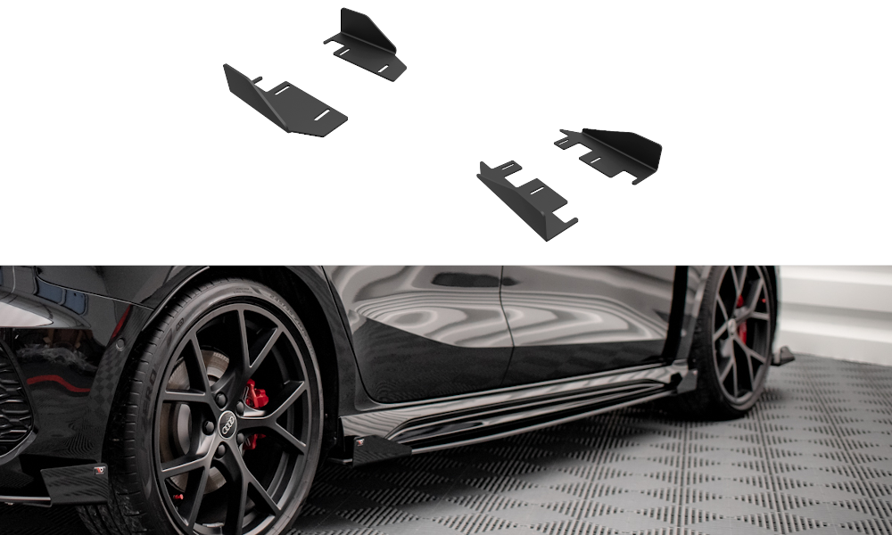 Seitenschweller Flaps passend für Audi RS3 Sportback 8Y schwarz Hochglanz – Ansicht 2