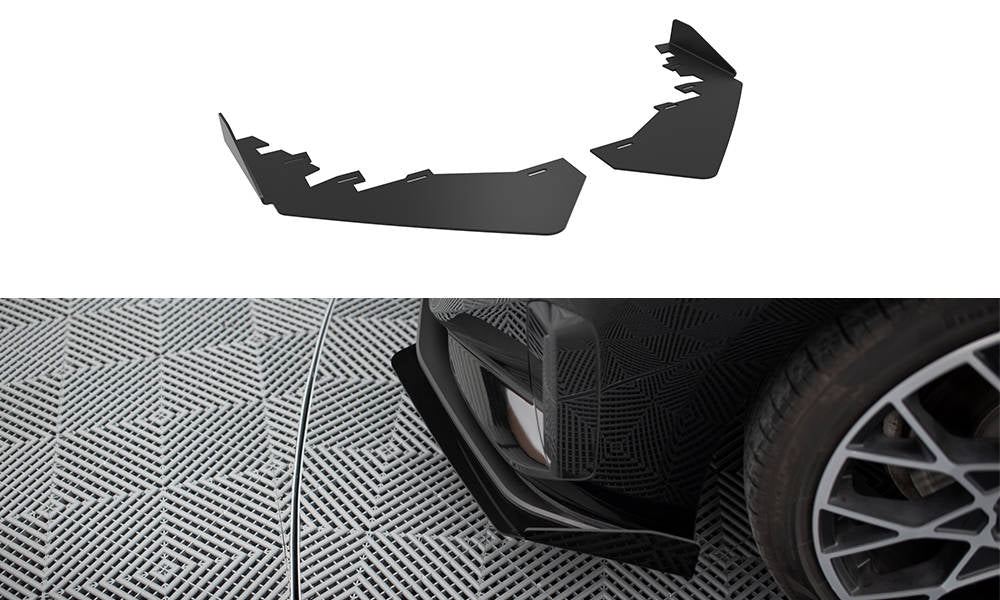Front Stoßstange Flaps passend für BMW 2 Coupe G42 schwarz Hochglanz – Ansicht 2