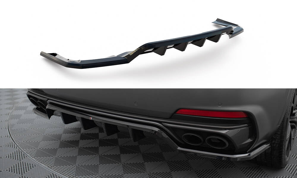 Street+ Mittlerer Diffusor RACE passend für Maserati Levante Trofeo Mk1 schwarz Hochglanz – Ansicht 2
