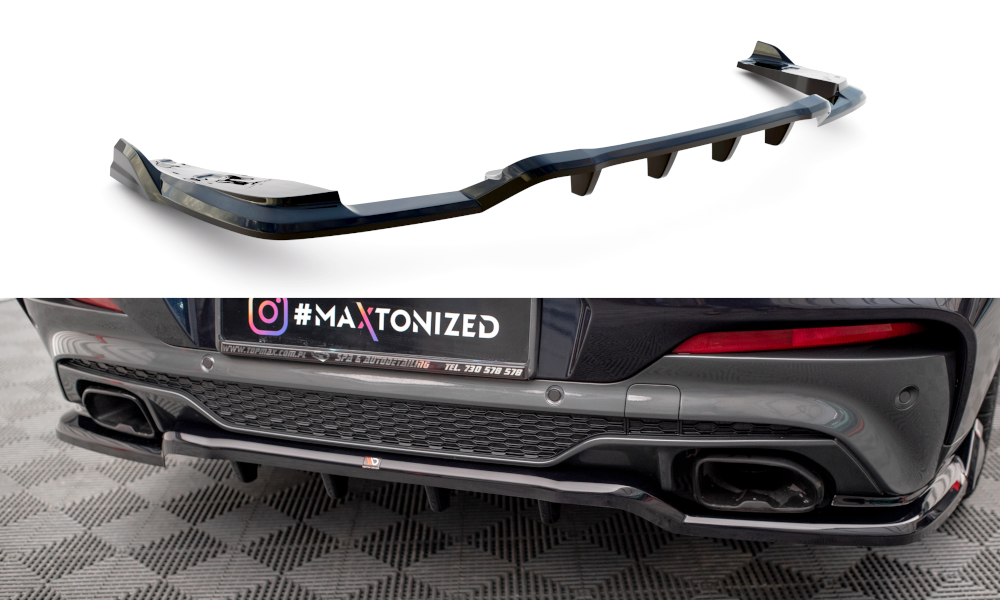 Street+ Mittlerer Diffusor RACE V.2 passend für BMW X4 M40i G02 schwarz Hochglanz – Ansicht 2