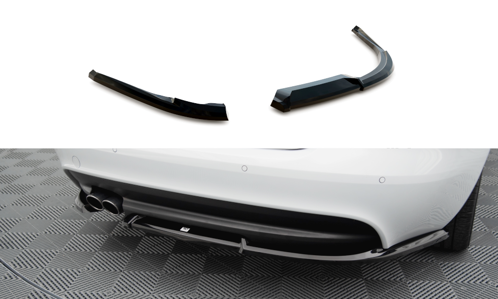 Heck Ansatz Flaps Diffusor passend für Jaguar XE R-Sport X760 schwarz Hochglanz – Ansicht 2