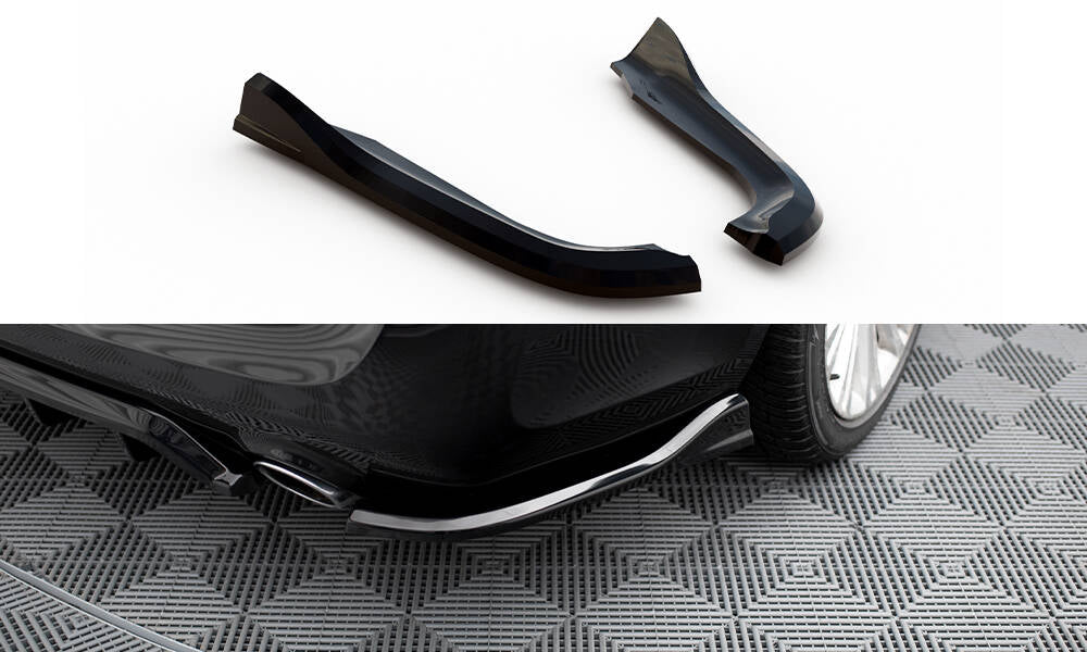 Heck Ansatz Flaps Diffusor passend für Chrysler 300 Mk2 schwarz Hochglanz – Ansicht 2