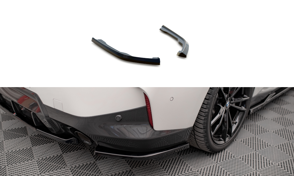 Heck Ansatz Flaps Diffusor V.2 passend für BMW 2 Coupe M-Paket G42 schwarz Hochglanz – Ansicht 2