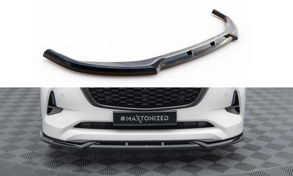 Street+ Spoilerlippe Front Ansatz V.1 passend für Mazda CX-60 Mk1 schwarz Hochglanz – Ansicht 2