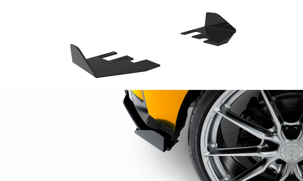 Hintere Seiten Flaps passend für BMW 1er M-Paket F70 schwarz Hochglanz – Ansicht 2