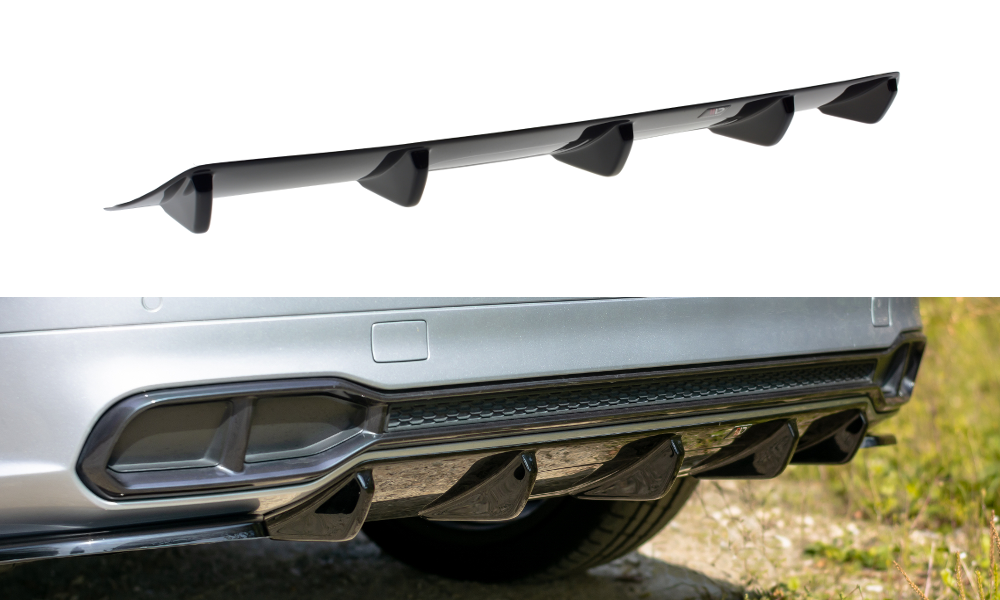 Diffusor Heck Ansatz passend für Audi SQ5/Q5 S-line Mk2 schwarz Hochglanz – Ansicht 2