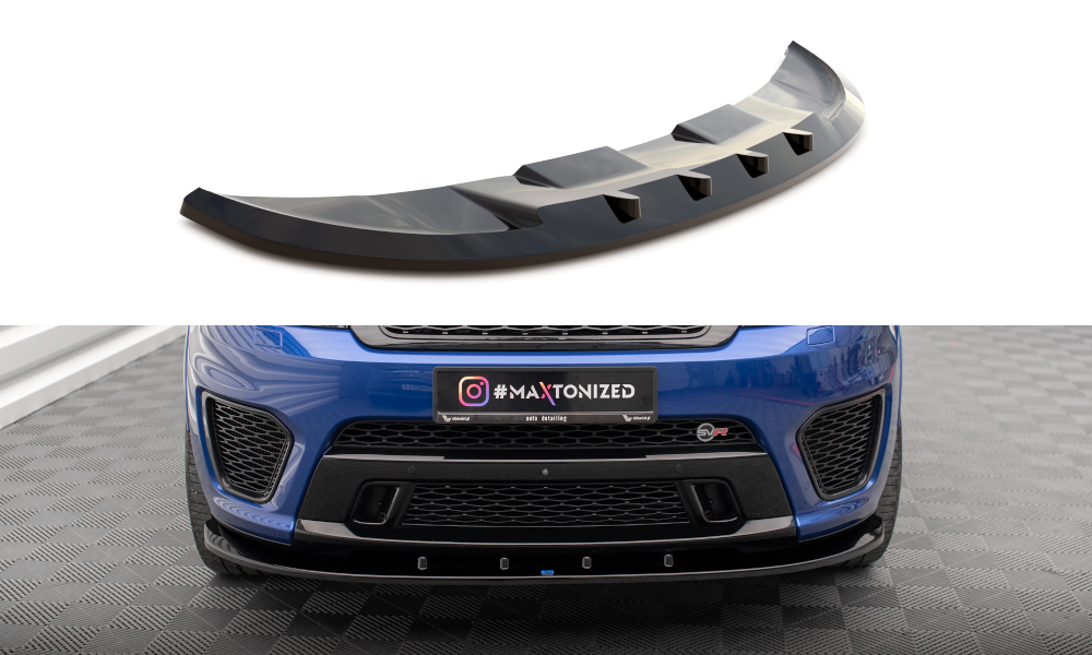 Street+ Spoilerlippe Front Ansatz V.1 passend für Land Rover Range Rover Sport SVR Mk2 schwarz Hochglanz – Ansicht 2
