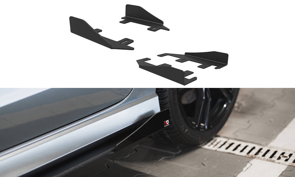 Seitenschweller Flaps passend für Audi S3 / A3 S-Line Limousine 8V schwarz Hochglanz – Ansicht 2
