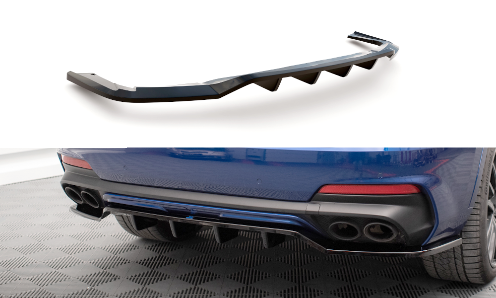 Street+ Mittlerer Diffusor RACE passend für Maserati Levante GTS Mk1 schwarz Hochglanz – Ansicht 2
