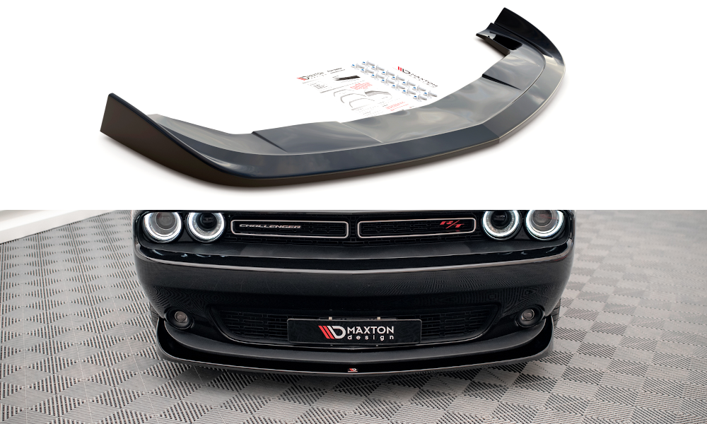 Street+ Spoilerlippe Front Ansatz passend für Dodge Challenger RT Mk3 Facelift schwarz Hochglanz – Ansicht 2
