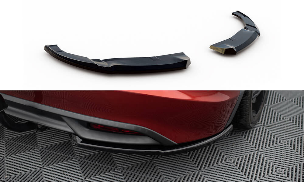 Heck Ansatz Flaps Diffusor passend für Honda Civic Hatchback Mk9 schwarz Hochglanz – Ansicht 2