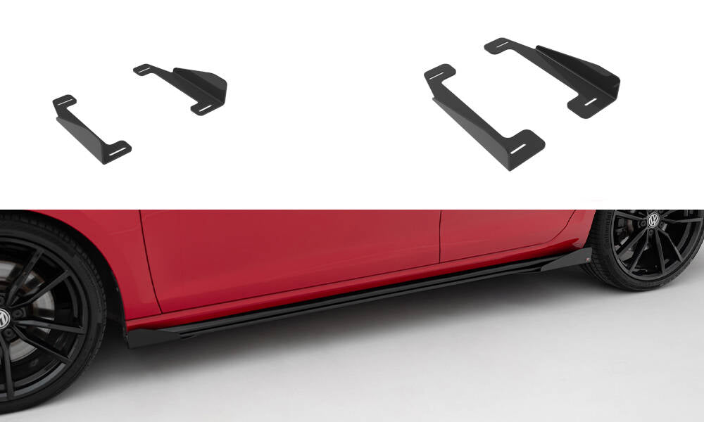 Seitenschweller Flaps passend für VW Golf R / R-Line Mk7 Facelift schwarz Hochglanz – Ansicht 2