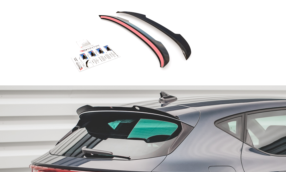 Heckspoiler Lippe Seat Leon FR Mk4 / Cupra Leon Hatchback Mk1 / Mk1 Facelift schwarz Hochglanz – Ansicht 2