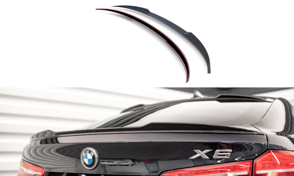 Heckspoiler Lippe 3D V.1 BMW X6 F16 M-Paket / X6 M F86 schwarz Hochglanz – Ansicht 2