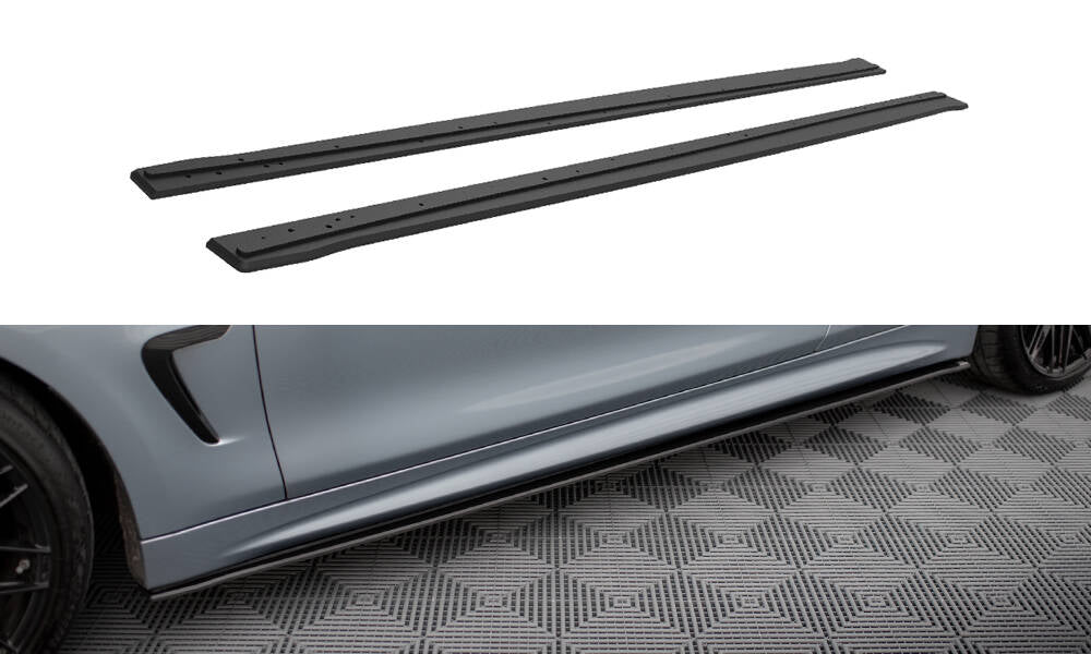Street Pro Street+ Seitenschweller Leisten passend für BMW 4er Coupe / Gran Coupe / Cabrio M-Paket F32 / F36 / F33 – Ansicht 2