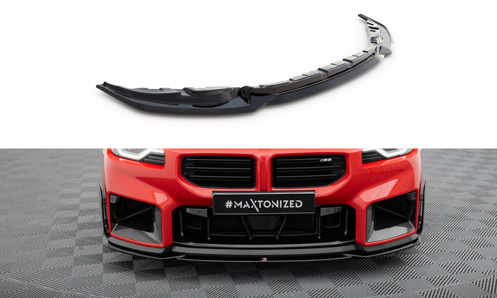 Street+ Spoilerlippe Front Ansatz passend für BMW M2 M-Performance G87 schwarz Hochglanz – Ansicht 2