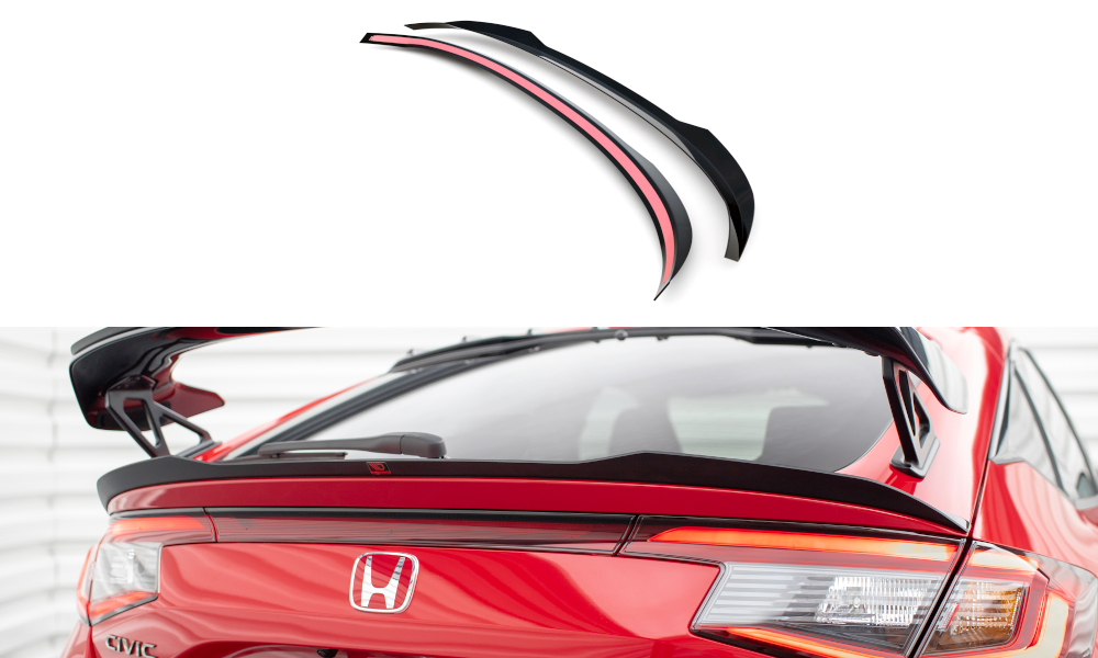 Niedriger Heckspoiler Lippe Honda Civic Type-R Mk 11 schwarz Hochglanz – Ansicht 2