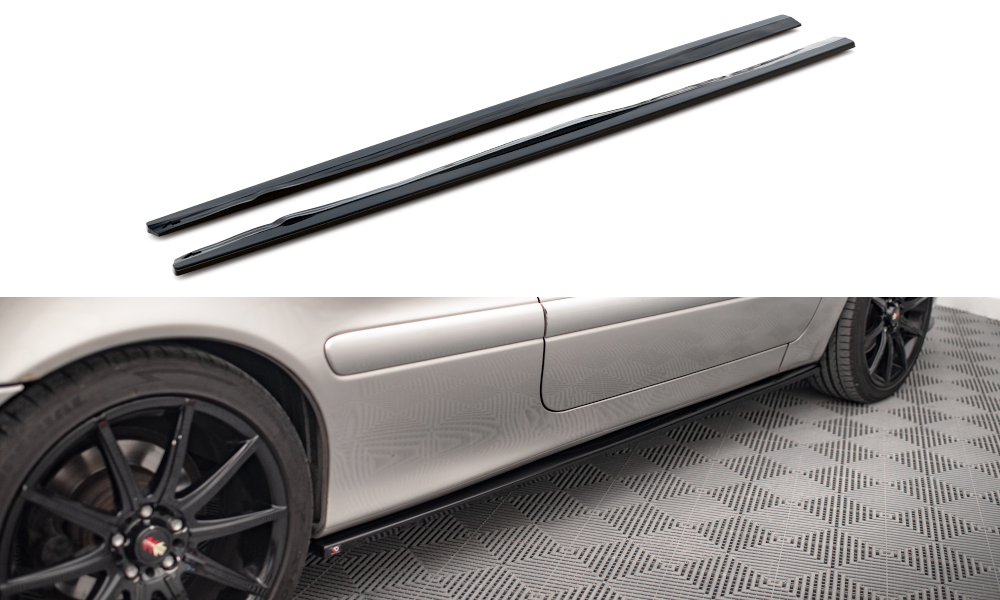 Street+ Seitenschweller Leisten passend für Volvo C70 Mk1 schwarz Hochglanz – Ansicht 2