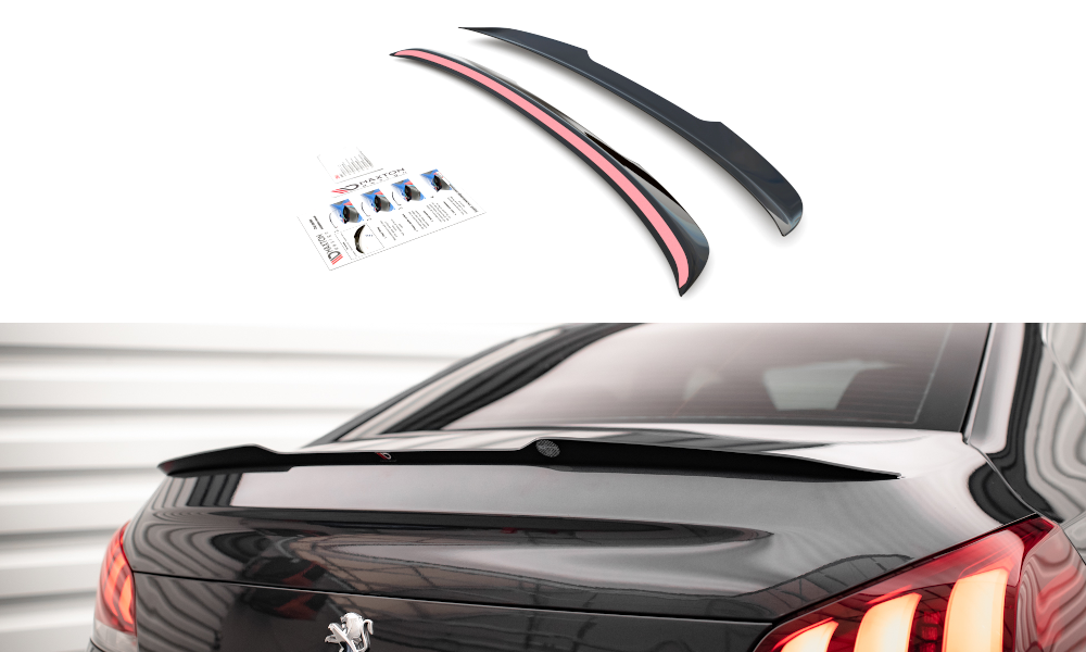 Heckspoiler Lippe Peugeot 508 GT Mk1 Facelift schwarz Hochglanz – Ansicht 2