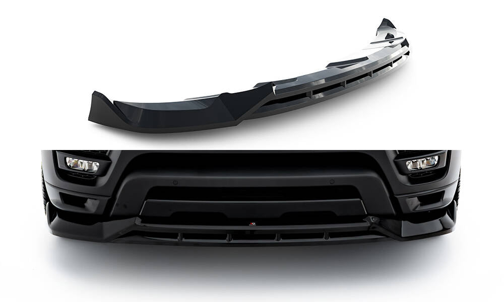 Street+ Spoilerlippe Front Ansatz passend für Land Rover Range Rover Sport Mk2 schwarz Hochglanz – Ansicht 2