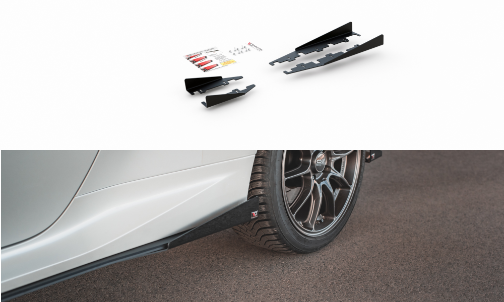 Seitenschweller Flaps passend für Toyota GR Yaris Mk4 schwarz Hochglanz – Ansicht 2