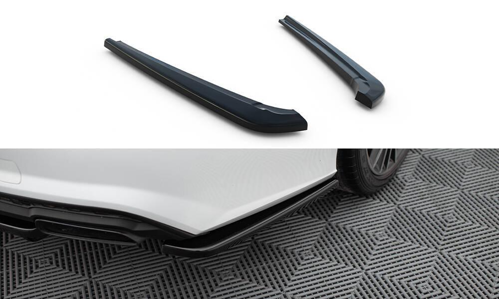 Heck Ansatz Flaps Diffusor V.3 passend für Mercedes-Benz V-Klasse AMG-Line W447 Facelift schwarz Hochglanz – Ansicht 2