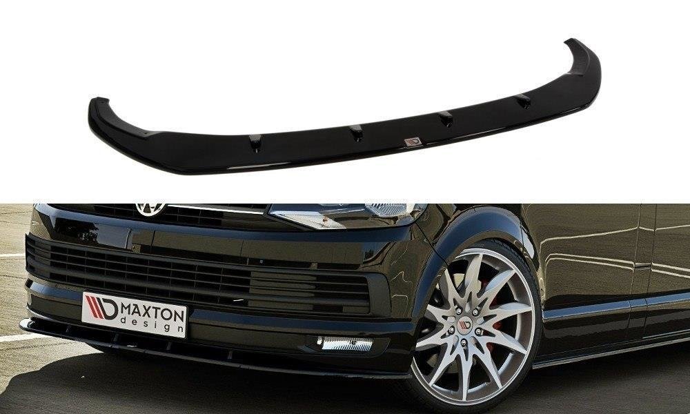 VOLKSWAGEN T6 Street+ Spoilerlippe Front Ansatz passend für v.1 schwarz Hochglanz – Ansicht 2