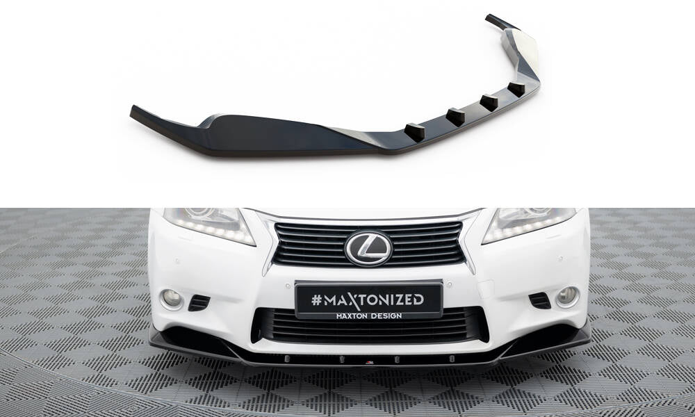 Street+ Spoilerlippe Front Ansatz passend für V.1 Lexus GS Mk4 (L10) schwarz Hochglanz – Ansicht 2