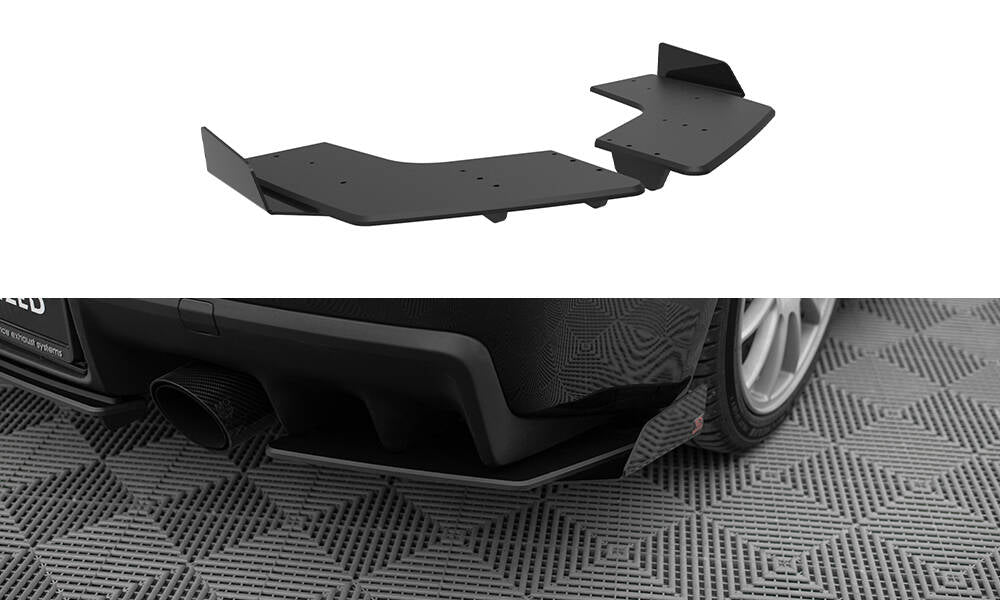Street Pro Heck Ansatz Flaps Diffusor + Flaps passend für Mitsubishi Lancer EVO X schwarz Hochglanz – Ansicht 2
