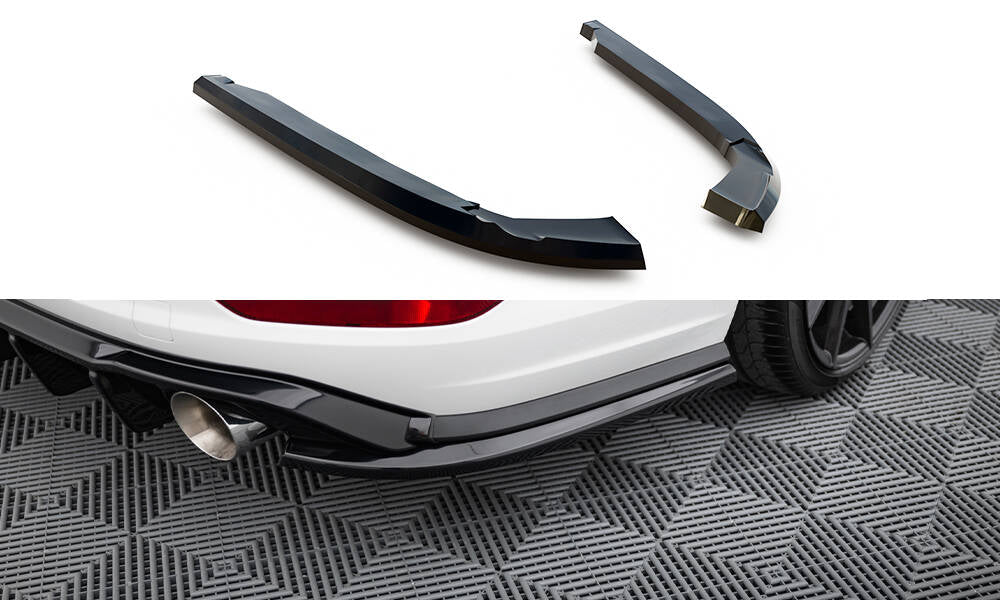 Heck Ansatz Flaps Diffusor passend für VW Jetta GLI Mk7 schwarz Hochglanz – Ansicht 2