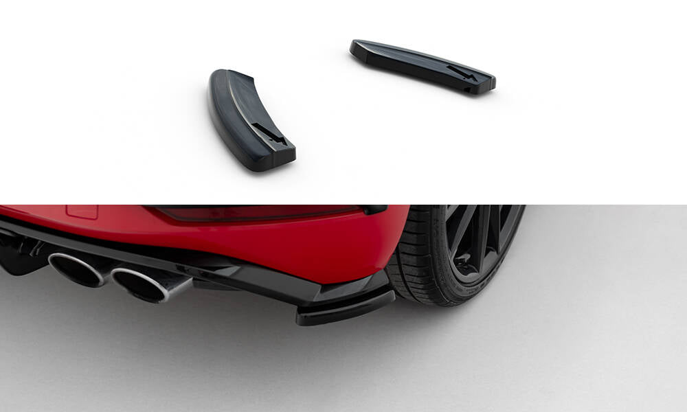 Heck Ansatz Flaps Diffusor passend für VW Golf Hatchback R / R-Line Mk7 Facelift schwarz Hochglanz – Ansicht 2