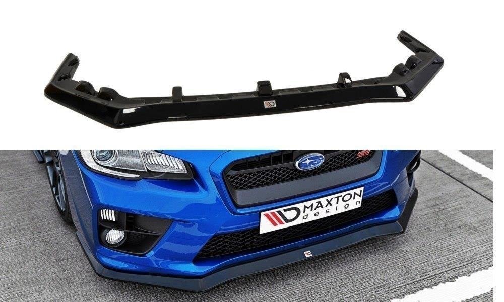 Street+ Spoilerlippe Front Ansatz passend für Subaru Impreza MK4 WRX STI V.1 schwarz Hochglanz – Ansicht 2