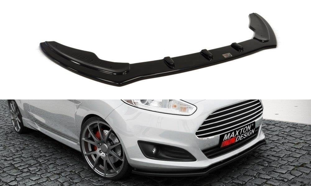 Street+ Spoilerlippe Front Ansatz passend für Ford Fiesta Mk7 FL schwarz Hochglanz – Ansicht 2