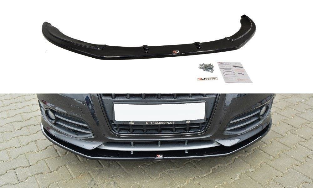 Street+ Spoilerlippe Front Ansatz V.2 passend für Audi S3 8P FL schwarz Hochglanz – Ansicht 2
