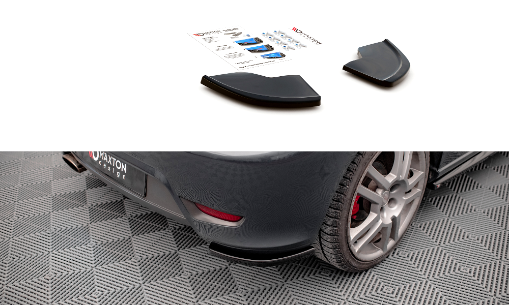 Heck Ansatz Flaps Diffusor passend für Seat Ibiza Cupra Mk3 schwarz Hochglanz – Ansicht 2