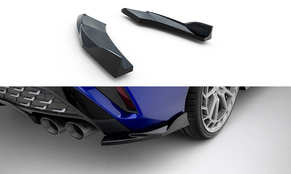 Heck Ansatz Flaps Diffusor V.2 passend für Audi S3 Limousine 8Y Facelift schwarz Hochglanz – Ansicht 2